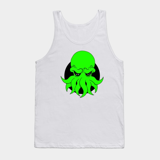 Cthulhu cute creepy cartoon cryptid Lovecraft green Tank Top by Blaze_Belushi